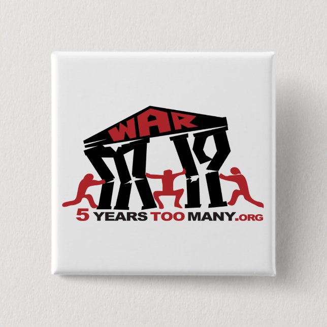 5 Years Too Many Button (square) (Front)