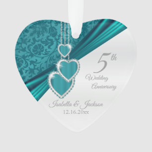 5e anniversaire de l'Mariage turquoise