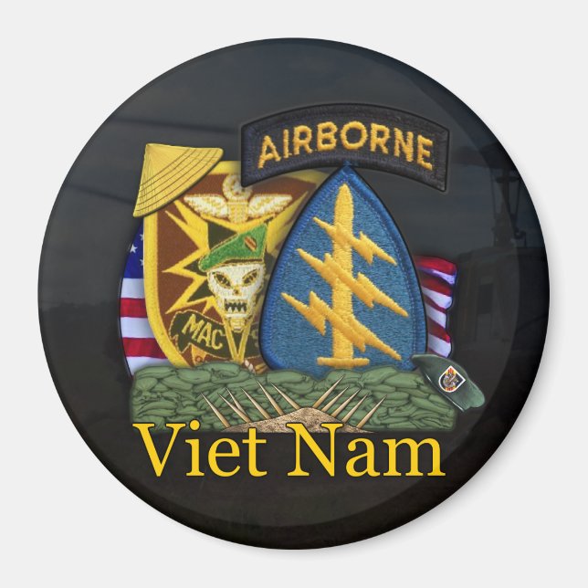5e bérets verts mac v sog vietnam Magnet (Devant)