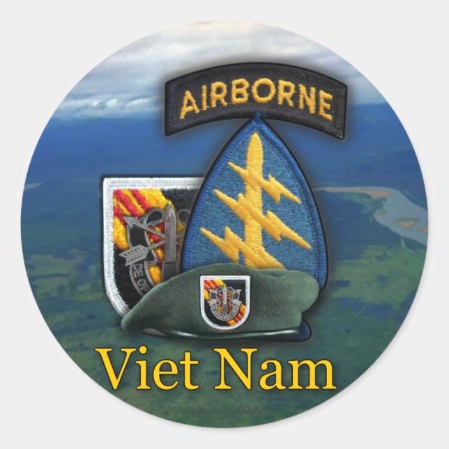 5e forces spéciales Green Berets flash nam Sticker (Devant)