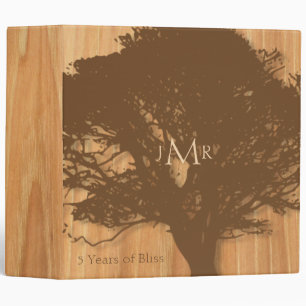 5ème classeur d'anniversaire de mariage d'arbre