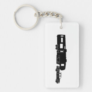 5ème Silhouette de la roue rv sur le porte - clé