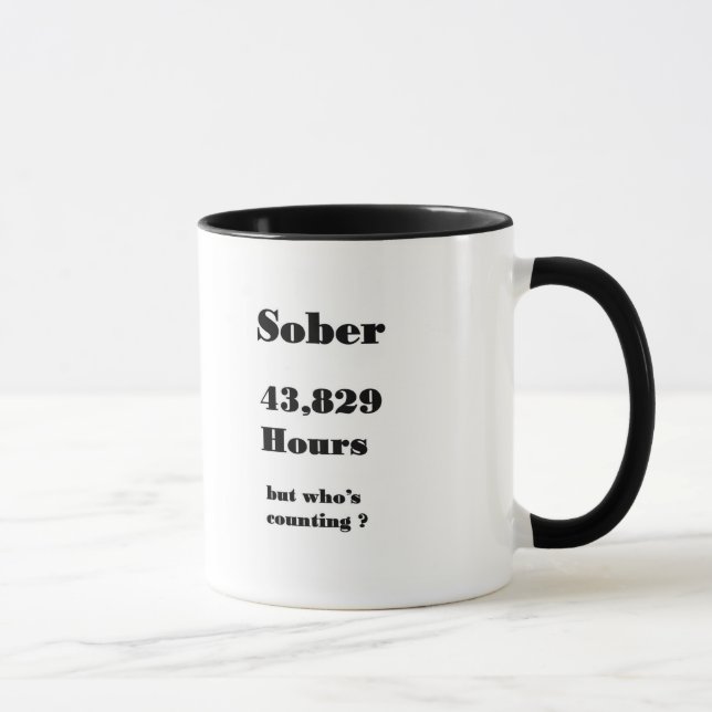 5ème tasse drôle de sobriété d'anniversaire (Droite)