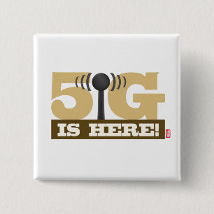 5G mobile network is here! 2 Inch Square Button