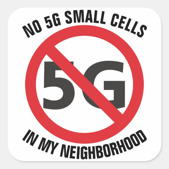 5G petites cellules, pas dans mon autocollant de q (Devant)
