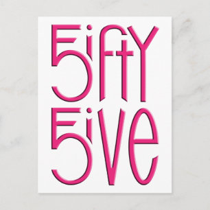 5ifty 5ive hot pink Postcard