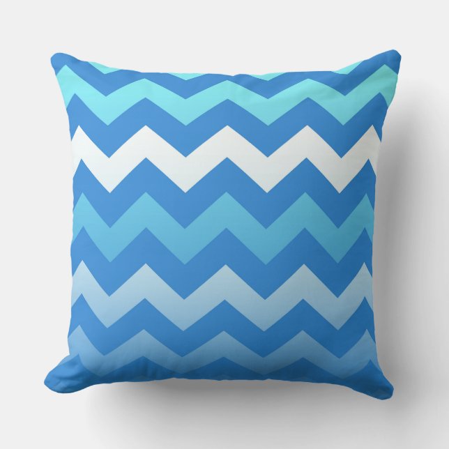 5in1 (see description) Wave Pattern Blue Cushion 2 (Front)