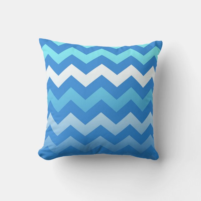 5in1 (see description) Wave Pattern Blue Cushion 2 (Front)