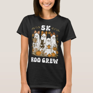 5K Boo Crew Groovy Halloween Teacher K5 Wildflower T-Shirt