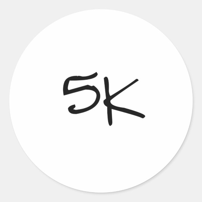 5K CLASSIC ROUND STICKER (Front)