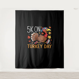 5K On Turkey Day Thanksgiving Running Classic T-Sh Tapestry