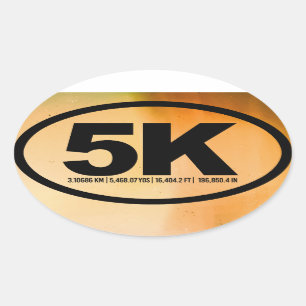 5K OVAL STICKER