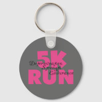 5K Run Pink Determination Strength Endurance