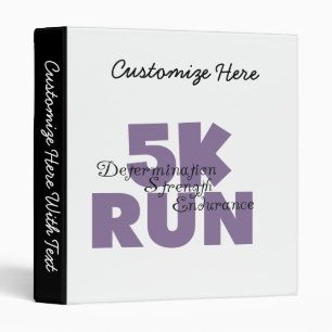 5K Run Purple Binder