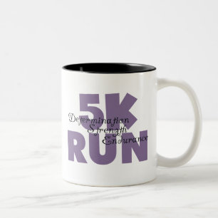 5K Run Purple Two-Tone Coffee Mug