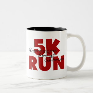 5K Run Red Two-Tone Coffee Mug