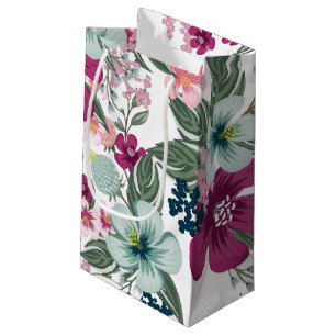 5lx3wx8.5h Petit sac cadeau Fleurs tropicales sur 