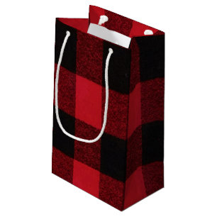 5lx3wx8.5h Petit sac cadeau Ours rouge bison plat