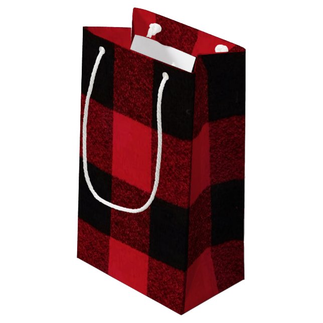 5lx3wx8.5h Petit sac cadeau Ours rouge bison plat (Dos Angle)