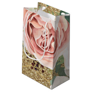 5lx3wx8.5h Small Gift Bag Geometric Garden Rose