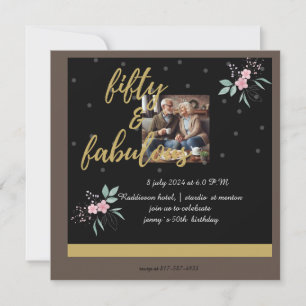 5o th fabulous birthday invitation