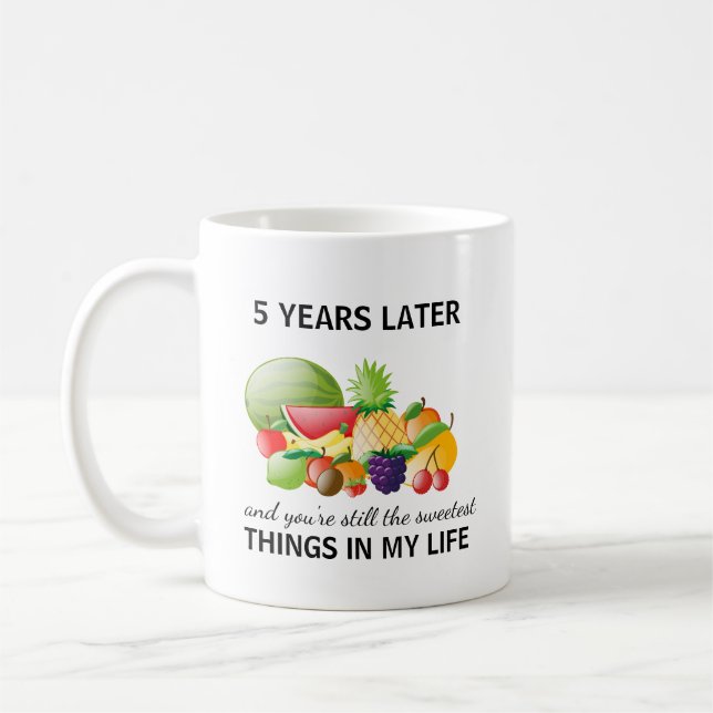 5th Anniversary Coffee Cup Fruit Anniversary (Left)