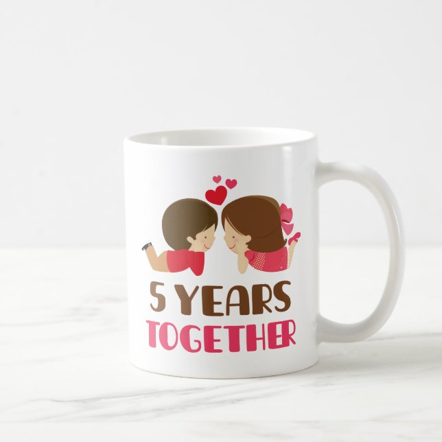 5th Anniversary Gift For Her Coffee Mug (Right)