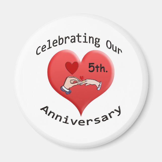 5th. Anniversary Magnet (Front)