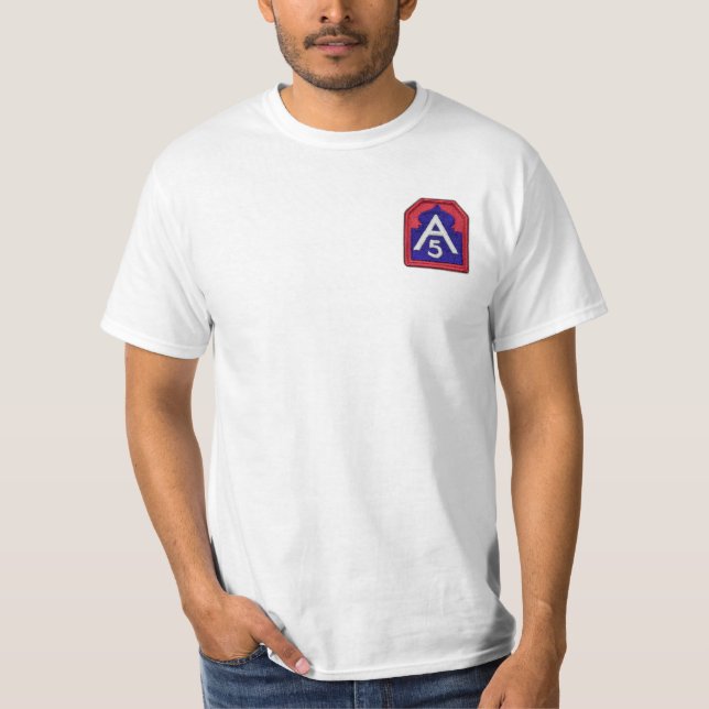 5th Army fort sam houston Veterans Patch T-Shirt (Front)