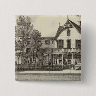 5th Avenue House, Ocean Beach, NJ 2 Inch Square Button