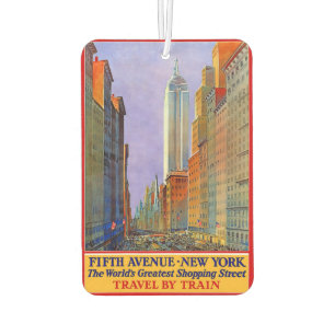 5th Avenue New York Vintage Travel air freshner Car Air Freshener
