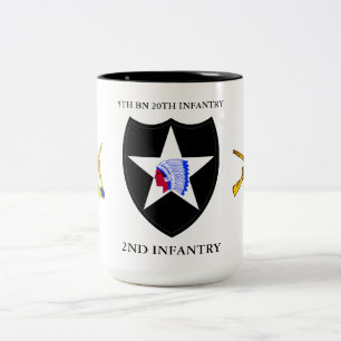5TH BATTALION 20TH INFANTRY 2ND INFANTRY DIV Two-Tone COFFEE MUG