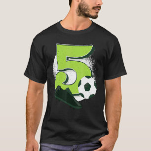 5th Birthday 5 Years Old Kids Birthday Soccer T-Shirt