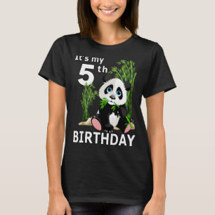 5th Birthday  5 Years Old Party Animal Panda  6 T-Shirt