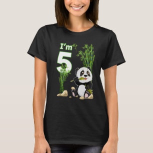 5th Birthday 5 Years Old Party Animal Panda T-Shirt