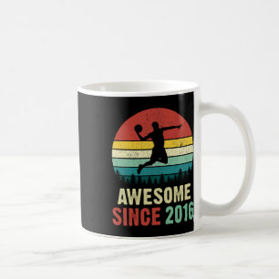 5th Birthday Basketball Lovers Awesome Since 2016  Coffee Mug