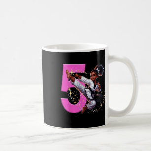 5th Birthday Black Girl Martial Arts Party Taekwon Coffee Mug