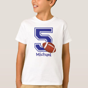 5th Birthday boy football personalized T-Shirt