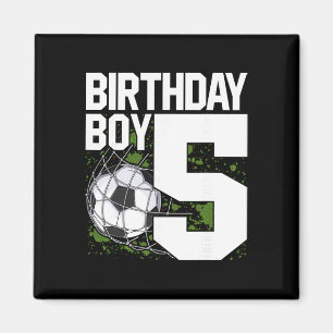 5th Birthday Boy Soccer Fan 5 Years Old Magnet