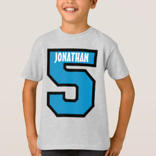5th Birthday Boy Sports Number Five Years A02A T-Shirt