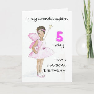 5th Birthday Card for the Granddaughter