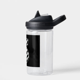 5th Birthday Checkered Number 5 Car Racing Flag  Water Bottle