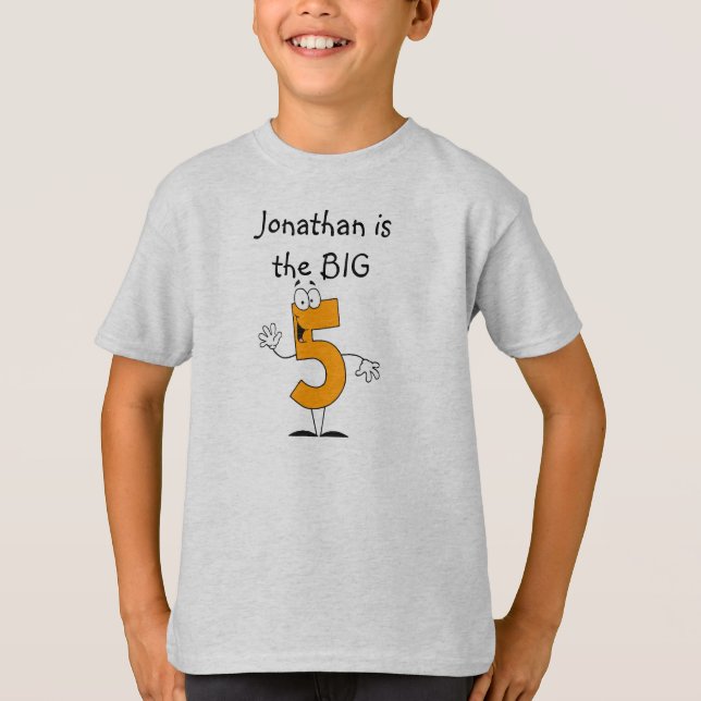 5th Birthday Customized  Tshirt (Front)