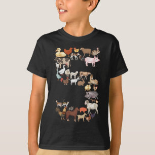 5th Birthday Farm Animals Theme 5 Year Old Bday   T-Shirt