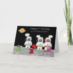 5th Birthday For Grandson Greeting Cards<br><div class="desc">Wish your grandson to Happy 5th Birthday with a card featuring three adorable raccoon astronauts who have just landed on the moon. Some elements by Jackie's La galerie/Scrappin Doodles/J. Rett Graphics</div>