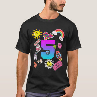 5Th Birthday Funny Cute 5 Years Old Birthday Gift T-Shirt