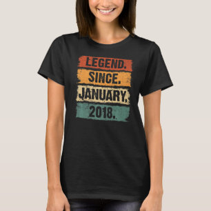 5th Birthday Gift 5 Year Old Legend Since January T-Shirt