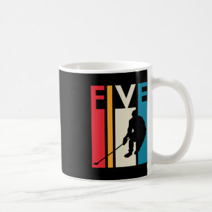 5th Birthday Gift Five Vintage Hockey Birthday 5 Y Coffee Mug