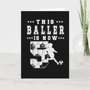 5th Birthday Gift Soccer Player 5 Year Old Boy Card