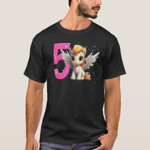 5th Birthday Girl Pegasus Birthday Party Pegasus T-Shirt